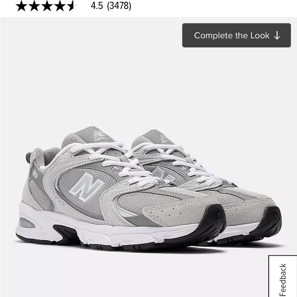 New Balance Light Gray Athletic Shoes